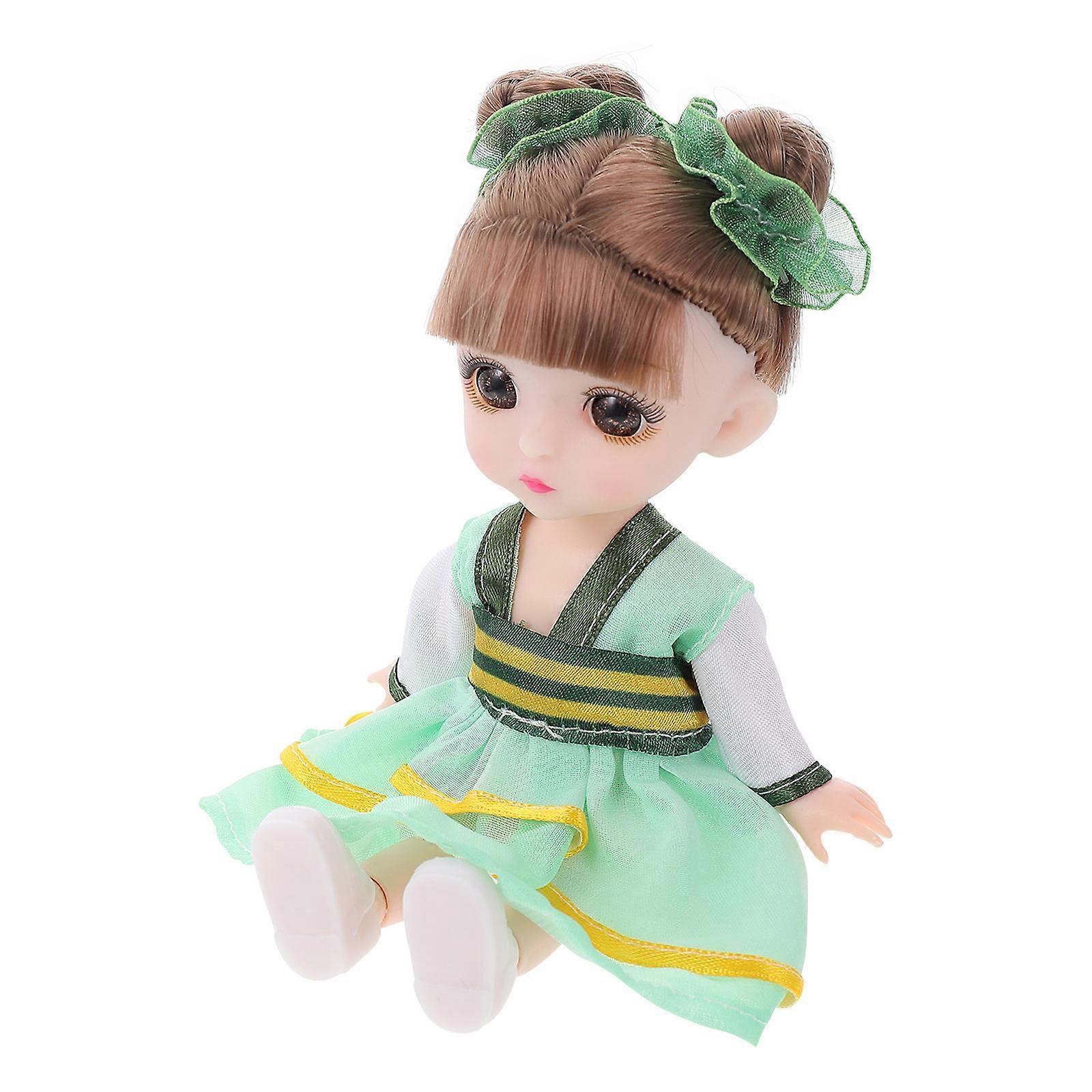 Cute Holiday Plaything Simulation Doll Costume For Children With Green Color Ideal For Educational Activities 1Set