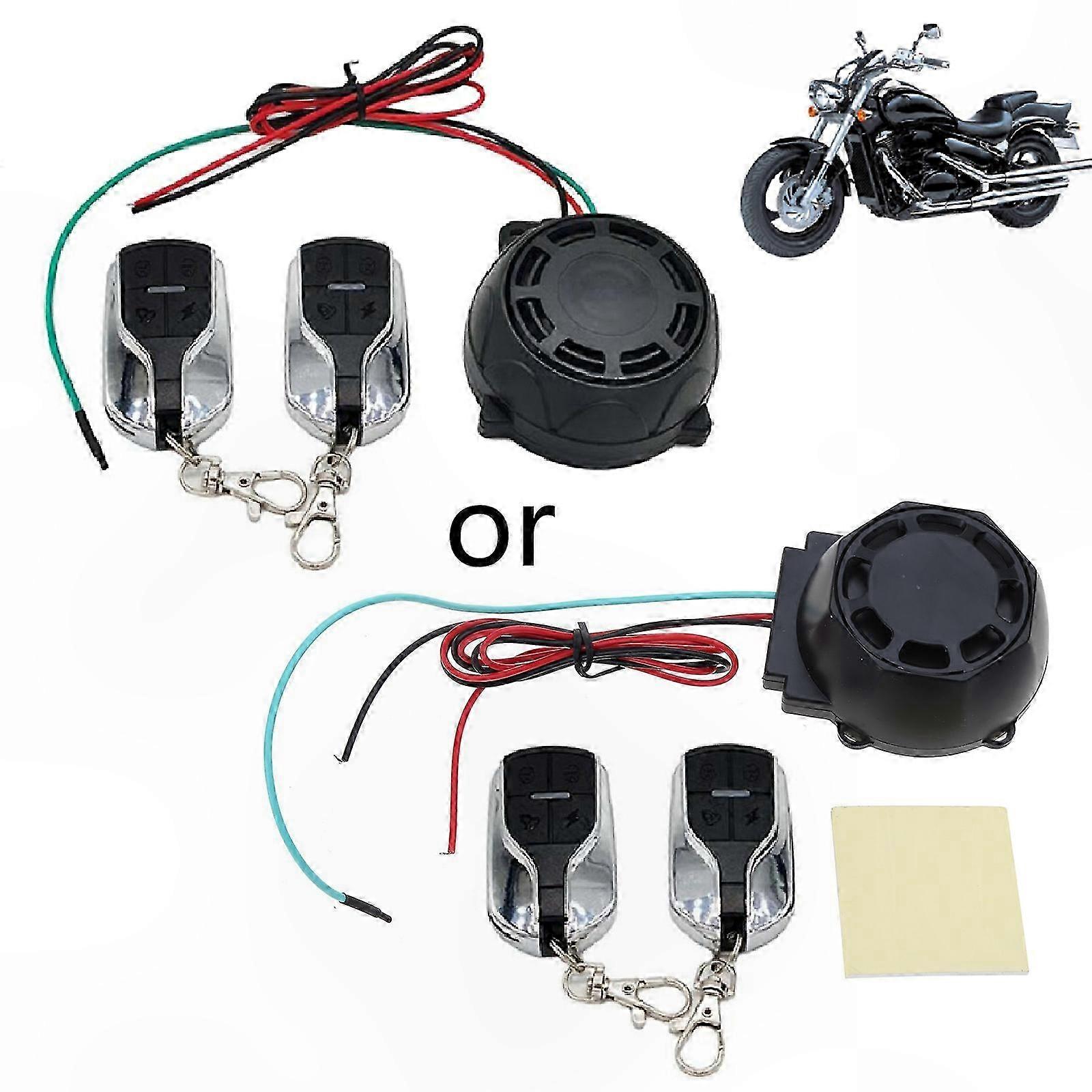 12V Dual Remote Control Alarm Set All Purpose Anti-theft Security System Fit for Motor Bikes Scooters