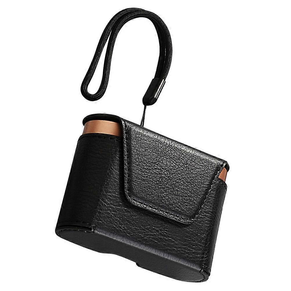 Storage Box for Earphones with Protective Case and Portable Lanyard Black Precise Cut-out
