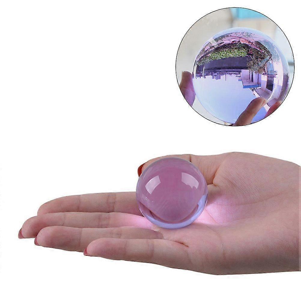 4cm Crystal Ball Photography Prop Meditation Ball Juggling Glass Sphere Display (Crystal violet)