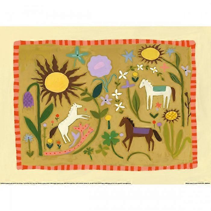 Summer Thornton Meadow Horses Paper Print