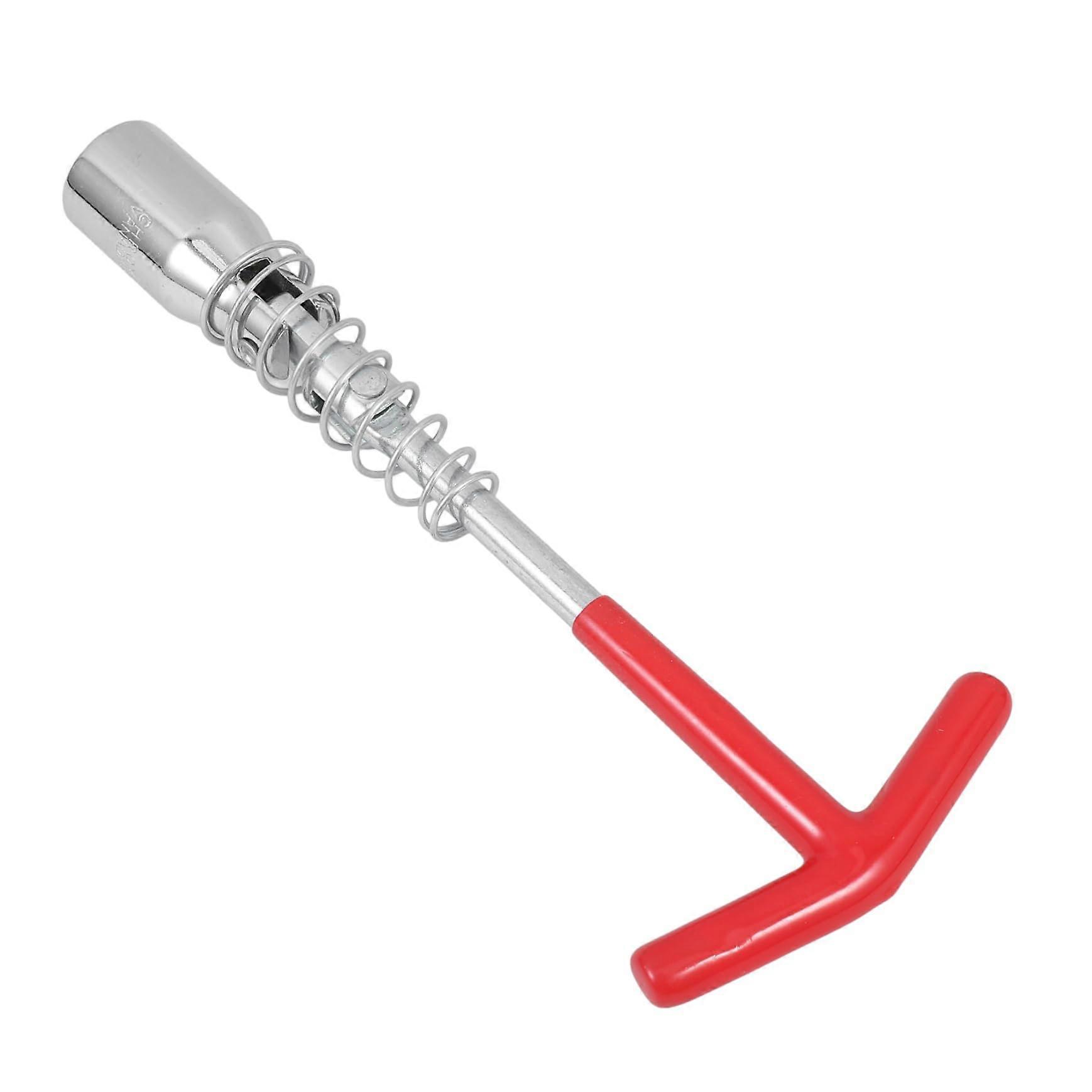 Spark Plug Wrench Set 21mm Steel Spark Plug Removal Tool Socket Key Compatible with Most Vehicles 21.4x8.80x2.3CM Silver