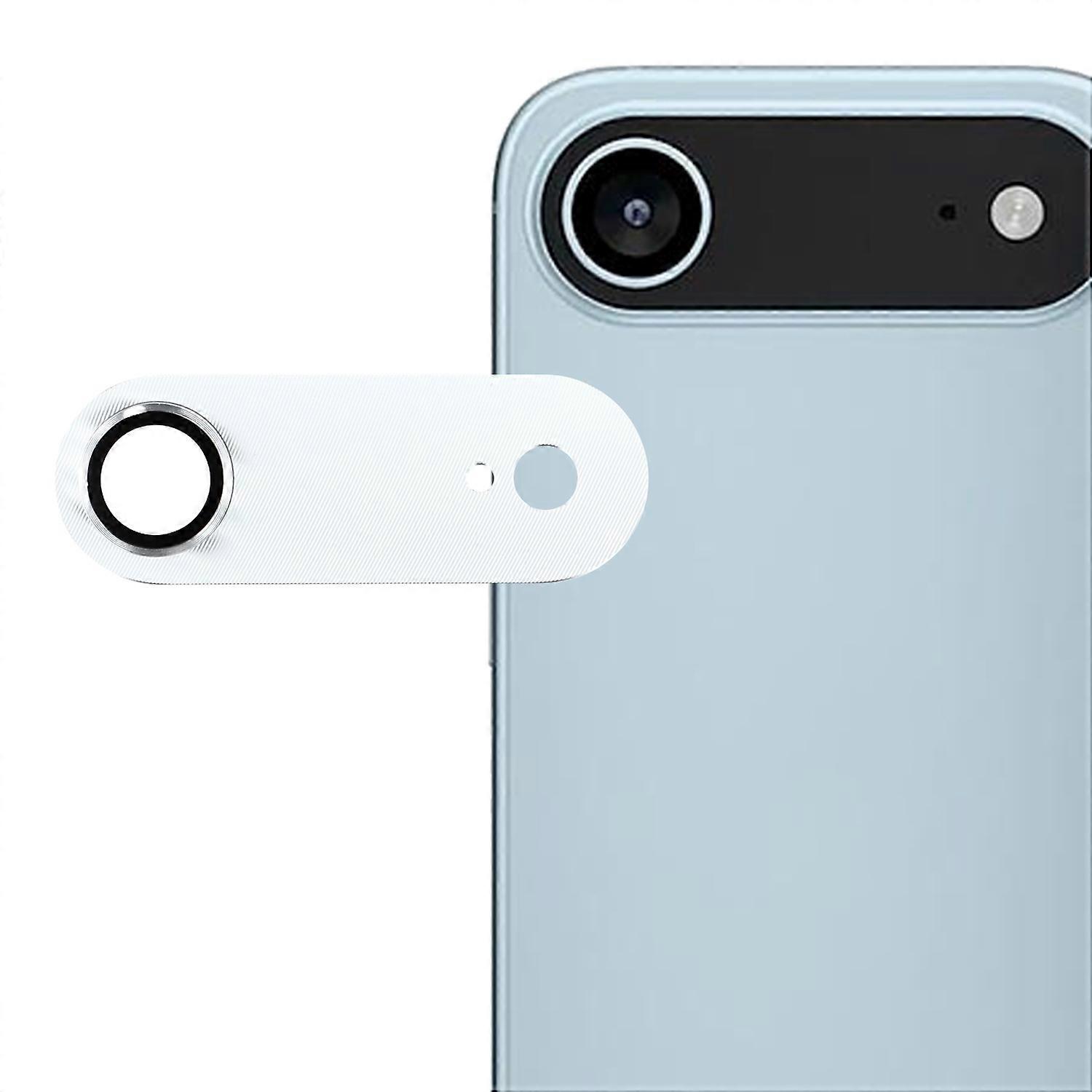 TKdaddy For iPhone 17 Air カメラ レンズ プロテクター CD 静脈一体型 金属強化ガラス レンズ フィルム シルバー