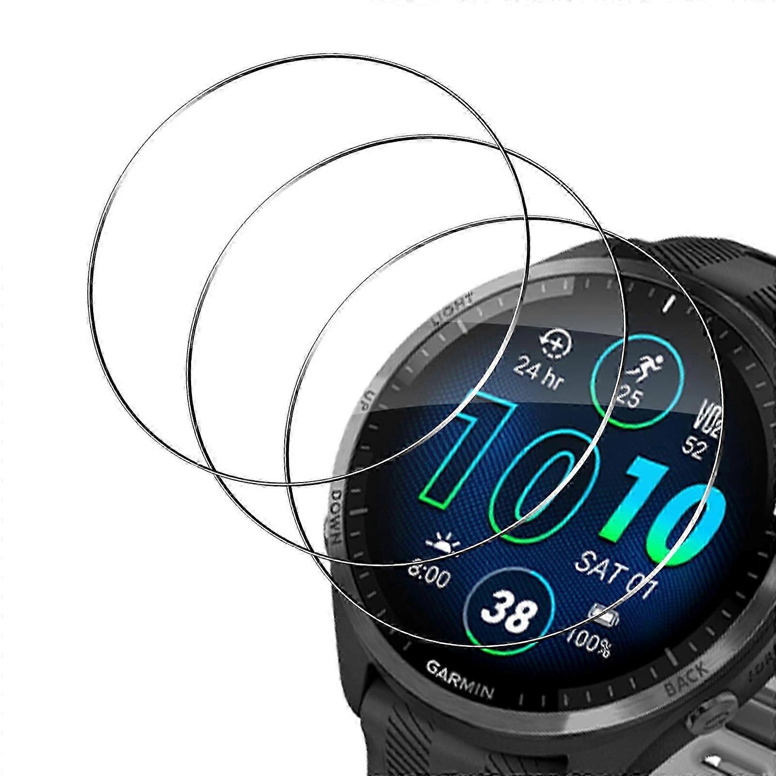 3-Pack Tempered Glass Screen Protector for Garmin Forerunner 965 - HD Clear & Anti-Scratch