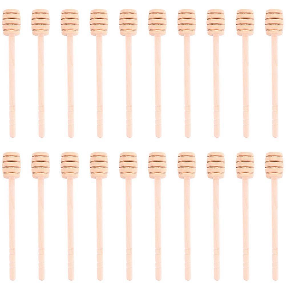 Wooden Honey Mixing Stirrers for Home Use Light Yellow Practical and 25Pcs