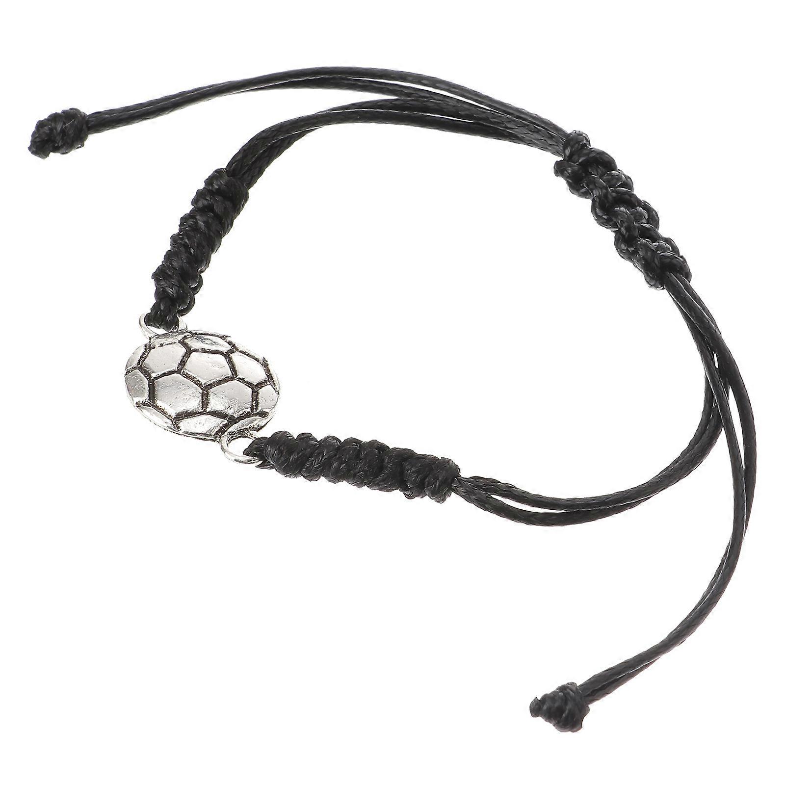 Durable Beaded Charm Wristband for with Alloy and Wax Wire Craftsmanship 3 Pieces