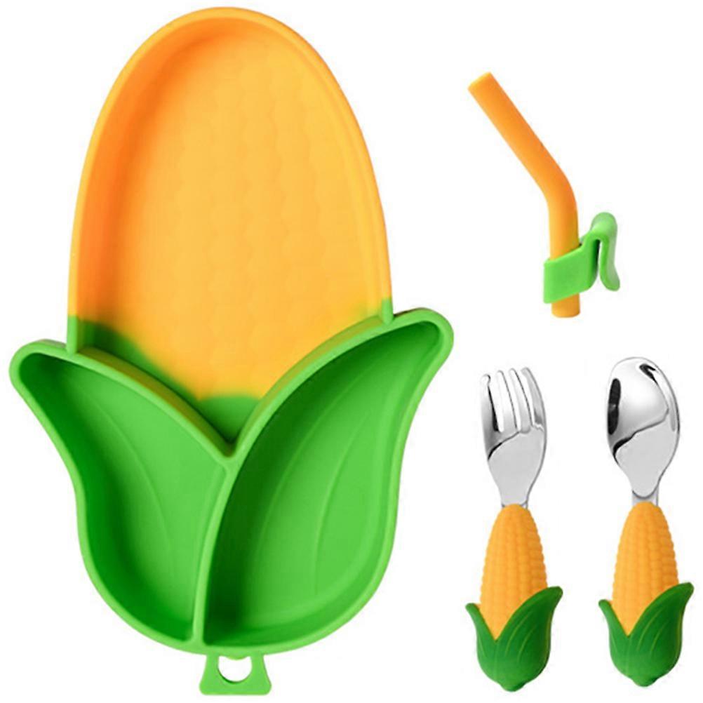 Toddler Plates With Suction Cup For Baby Feeding Designed For Picnics 19.5X18X3.5cm Curved Inner Wall 1 Set