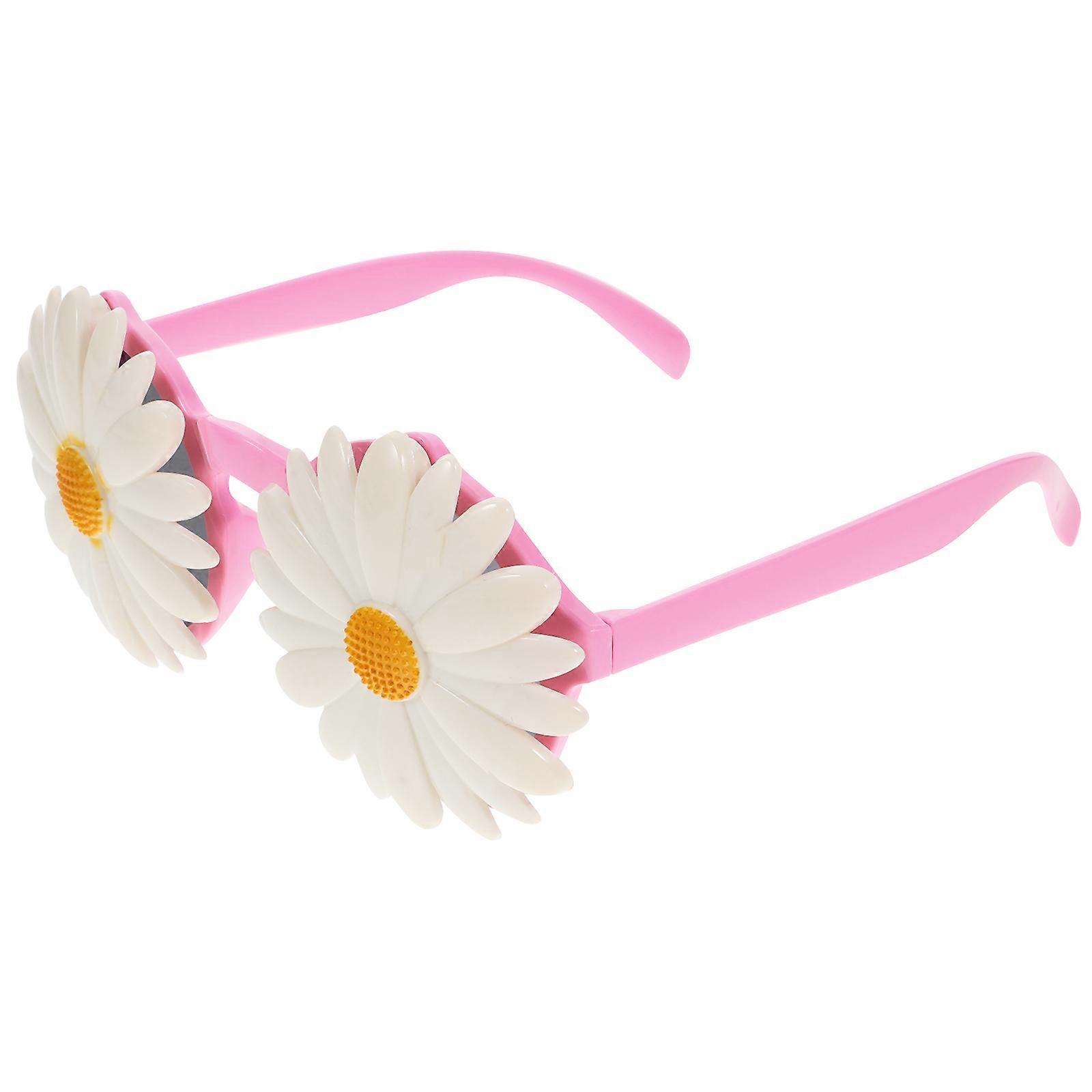 Floral Daisy Shaped Glasses for Festive Decor Lightweight ABS Material Multi Color One Size Fits All