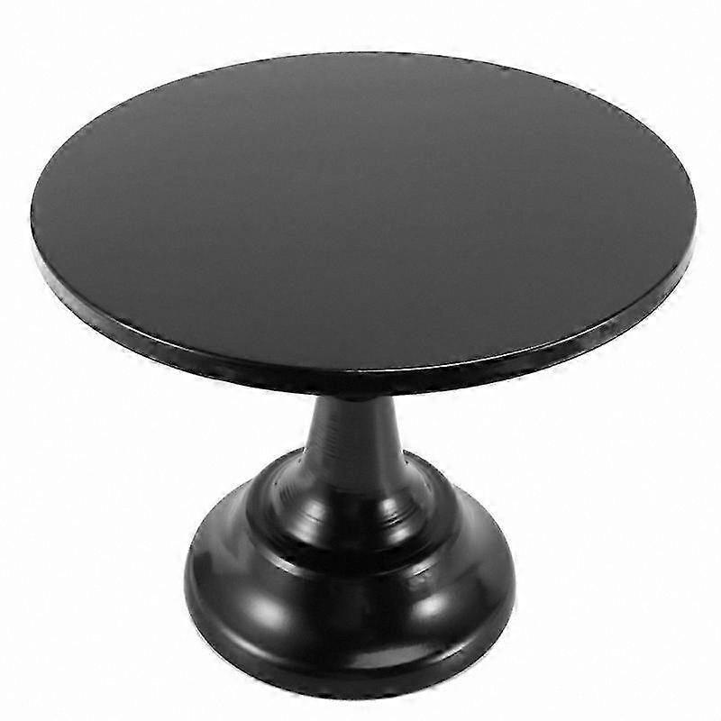 Black Round Dessert Stand with Pedestal for Cake Display Serving Plates Holder Dining Decor