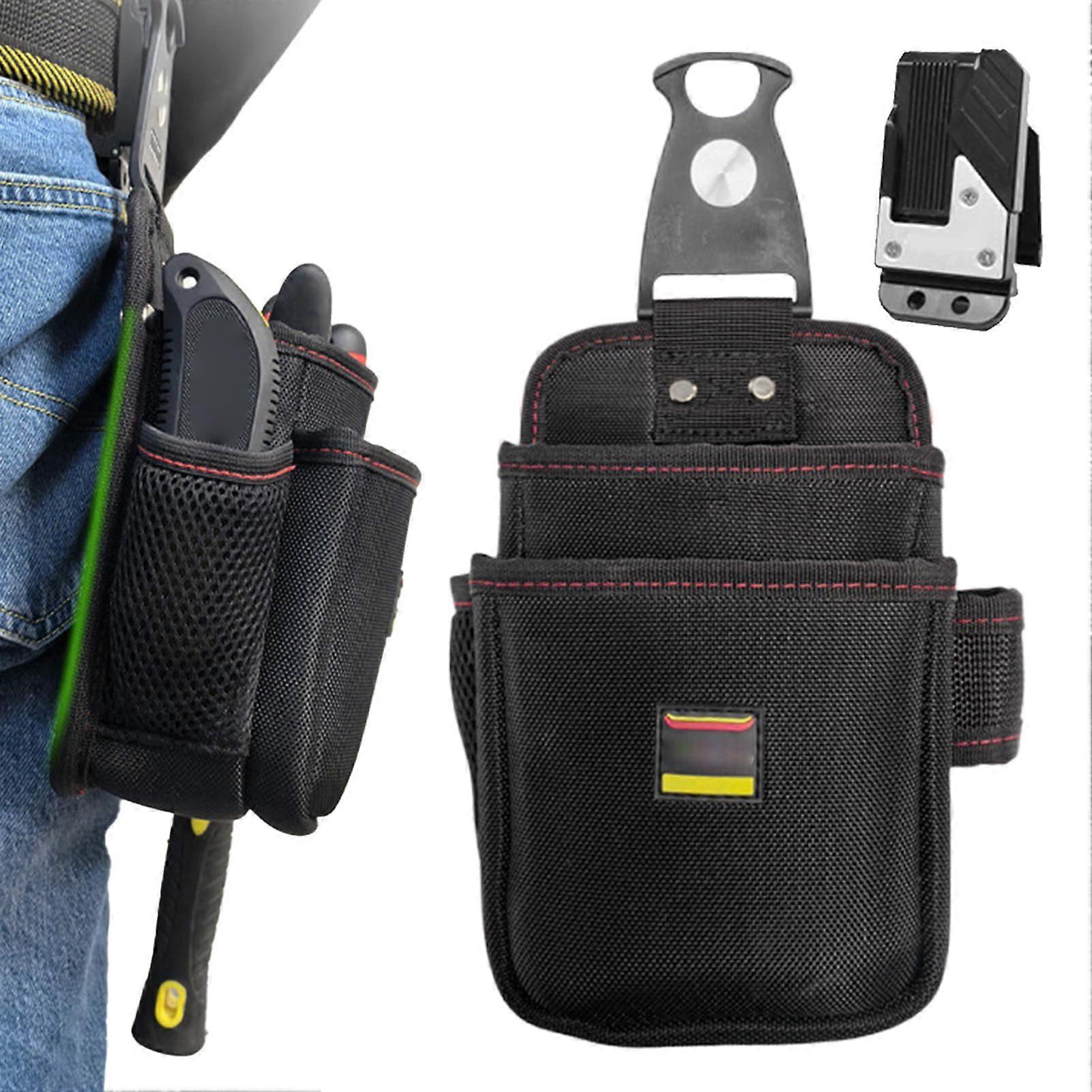 Electrician tool belt pouch, multifunctional waterproof hip bag for construction site, travel, outdoor