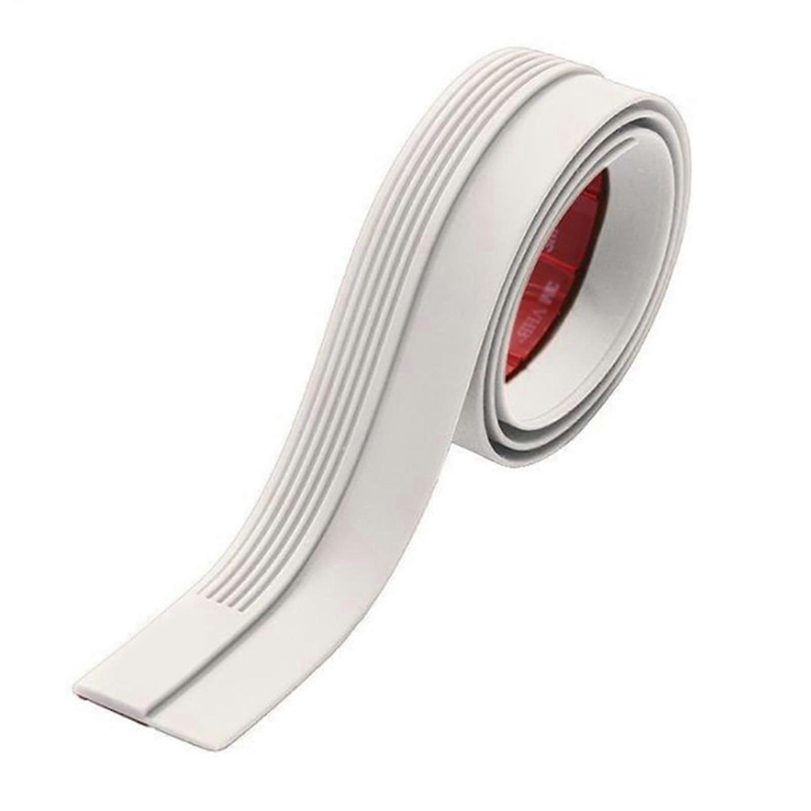 White Door Bottom Seal - 1m Adhesive Windproof Draft Stopper (1-Piece)