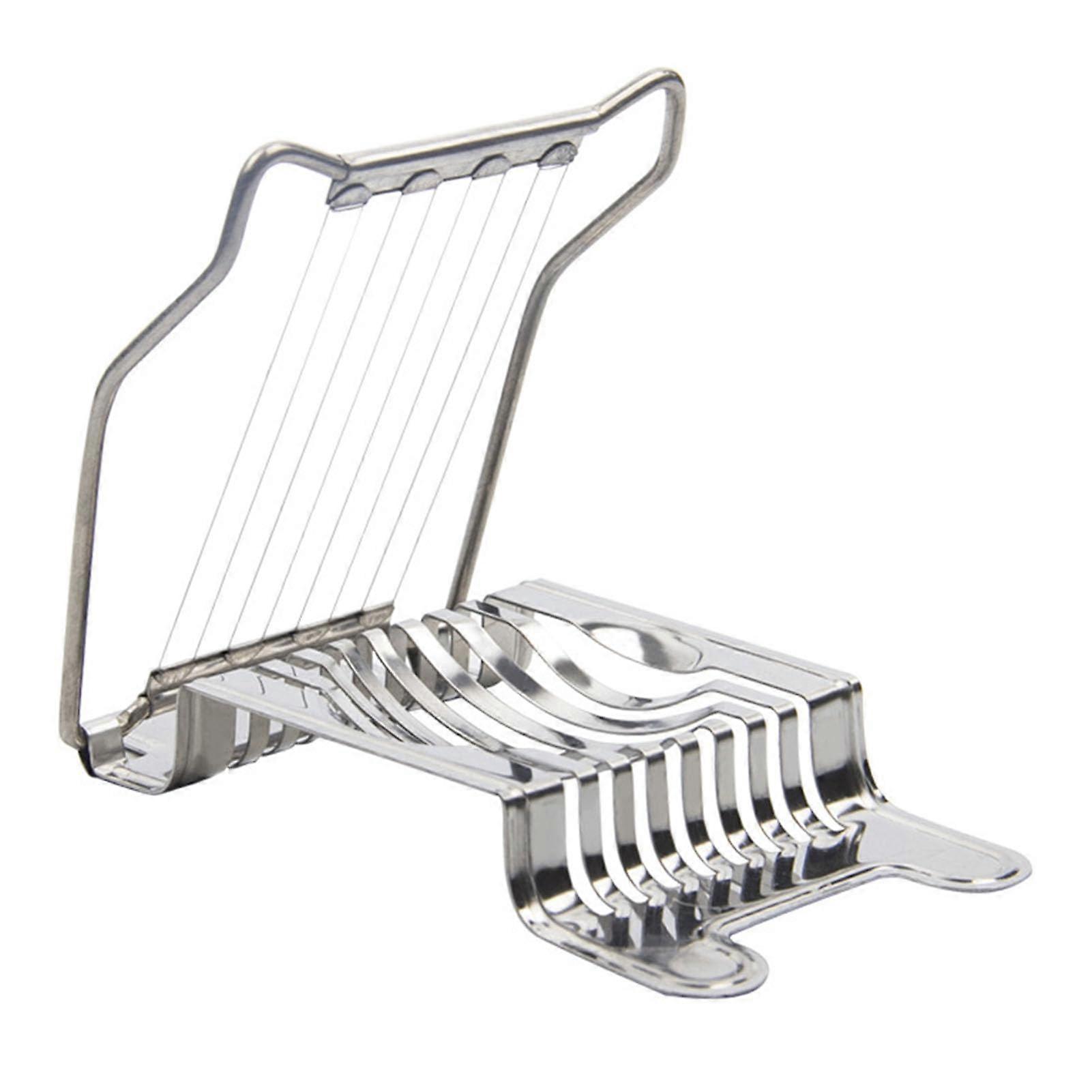 Stainless Steel Egg Cutter, Smooth Slicing with Stable Base, Dishwasher Safe, Ideal for Eggs, Bananas, Strawberries, Kiwi, Durable Kitchen Tool