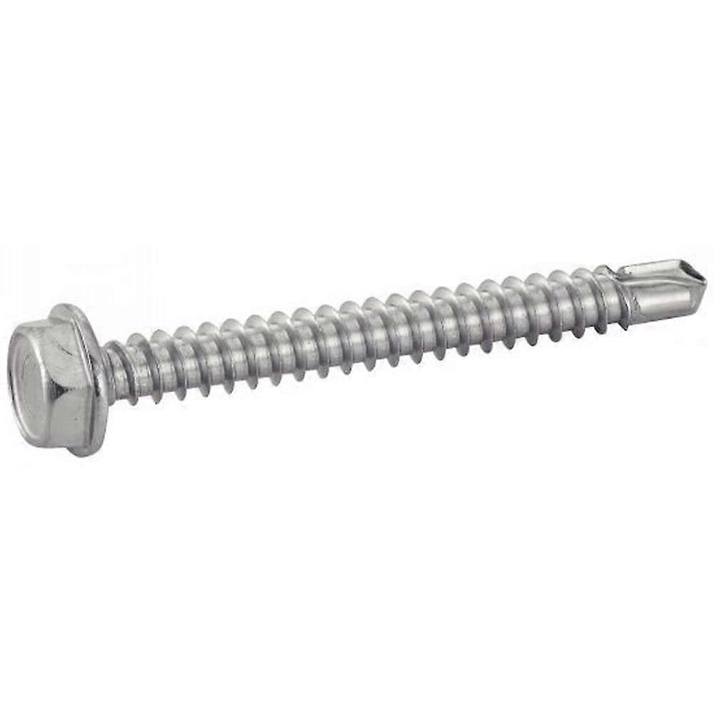100 x Drilling Screws with Hexagonal Head and Collar, Form K DIN 7504 A2 K 5.5 x 60