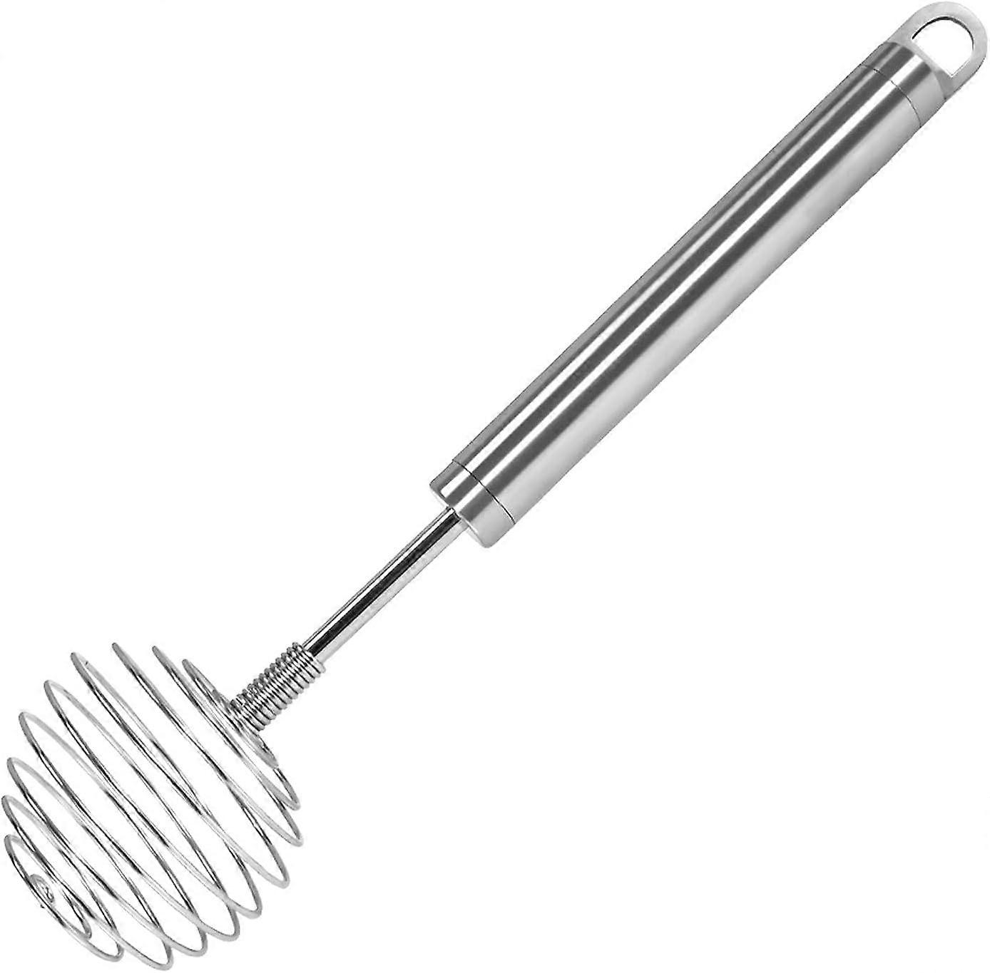 Spring-loaded stirrer with stainless steel handle
