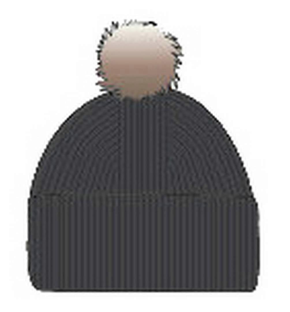 Falke Merino X-Fine Pompom Beanie - Dark Grey