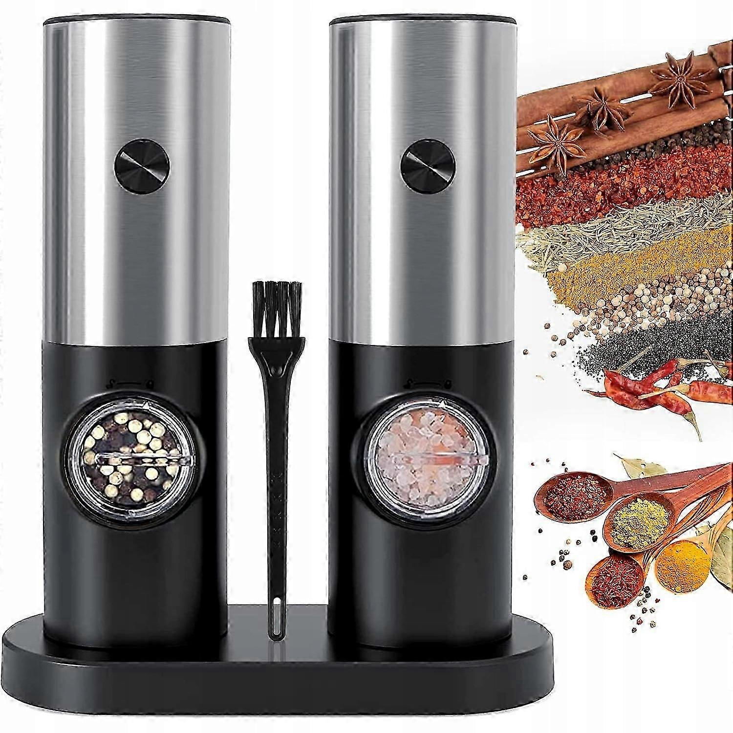 Ncrealher Electric Grinder Pepper Mill Black