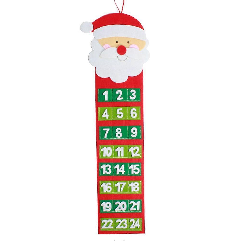 Christmas Advent calendar Pendant with Multi Colors for Home Decoration Non Woven Fabric 7.5 x 5 Inches
