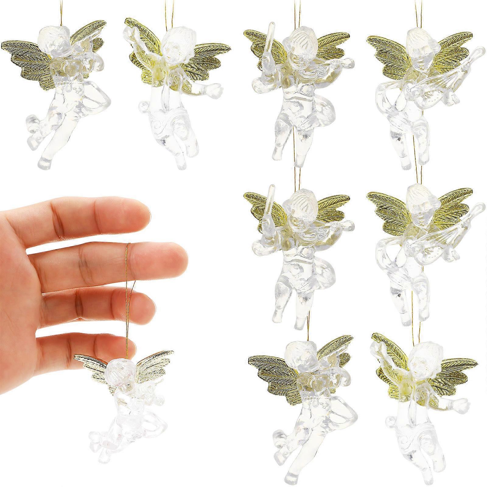 Tree Decorations Wings Design Christmas Tree Decorations Assorted Color Festive Atmosphere 24Pcs