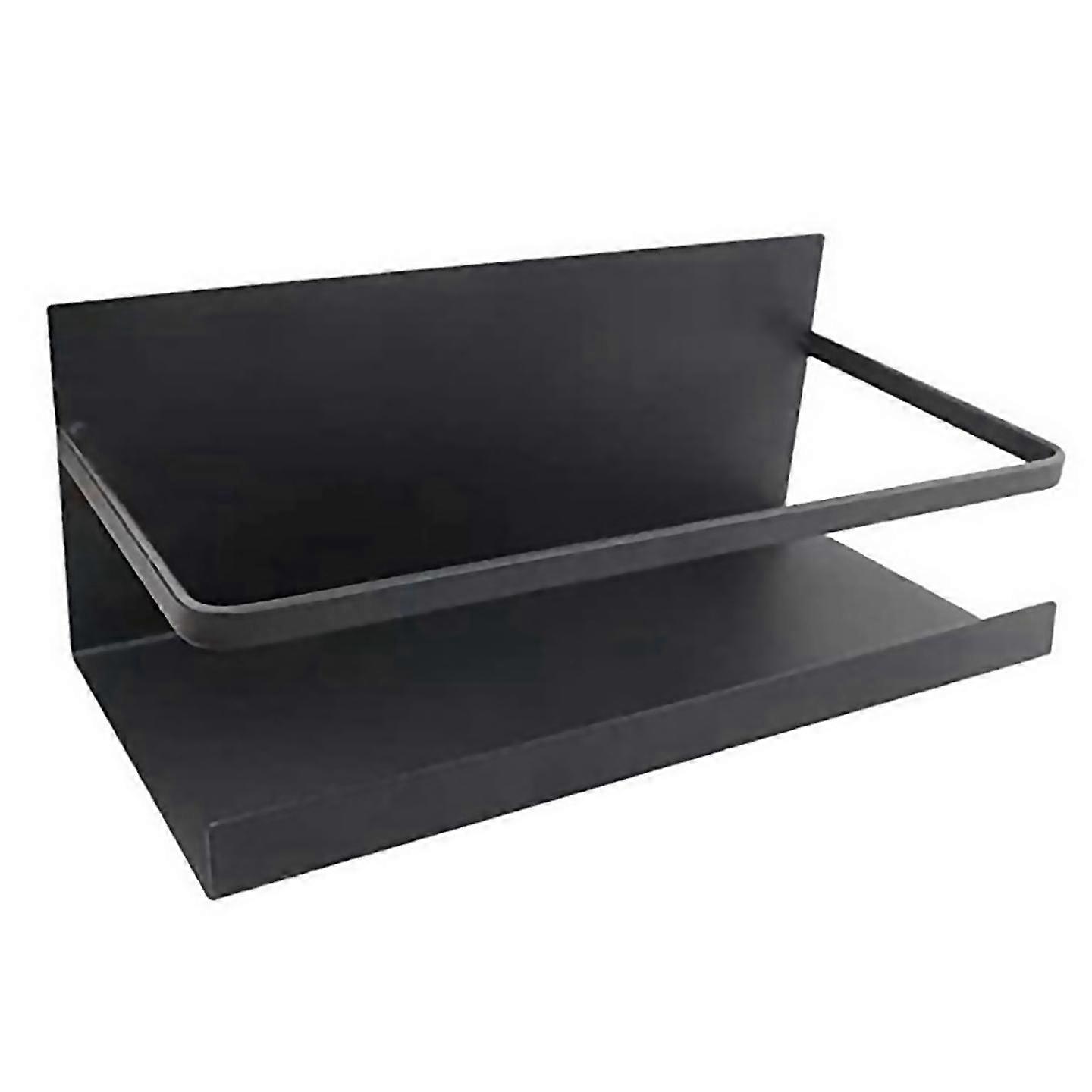 For Magnetic Adsorption Rack Spice And Condiment Storage Rack Black