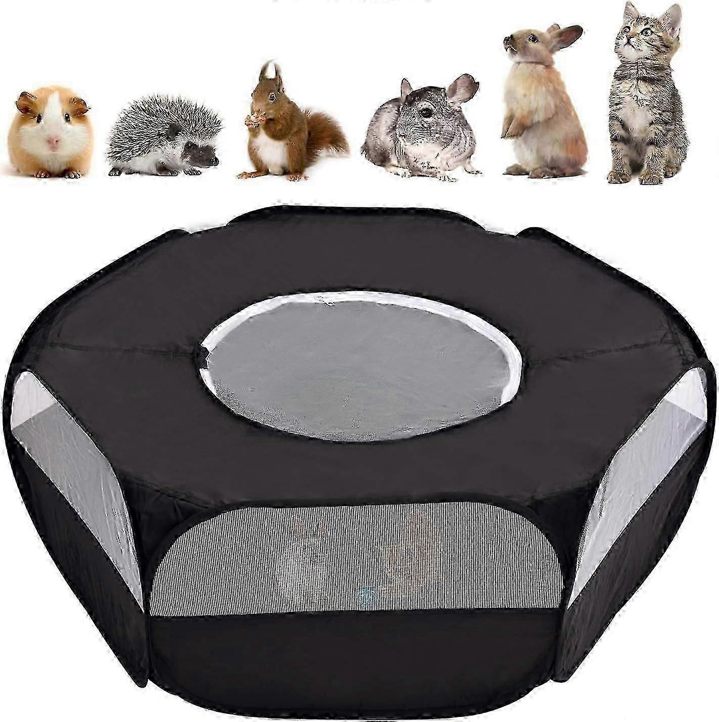 Improved Small Animal Cage Playpen, Breathable Indoor Outdoor Yard Exercise Cage Tent With Automatic Opening And Lightweight Portable Design For Easy