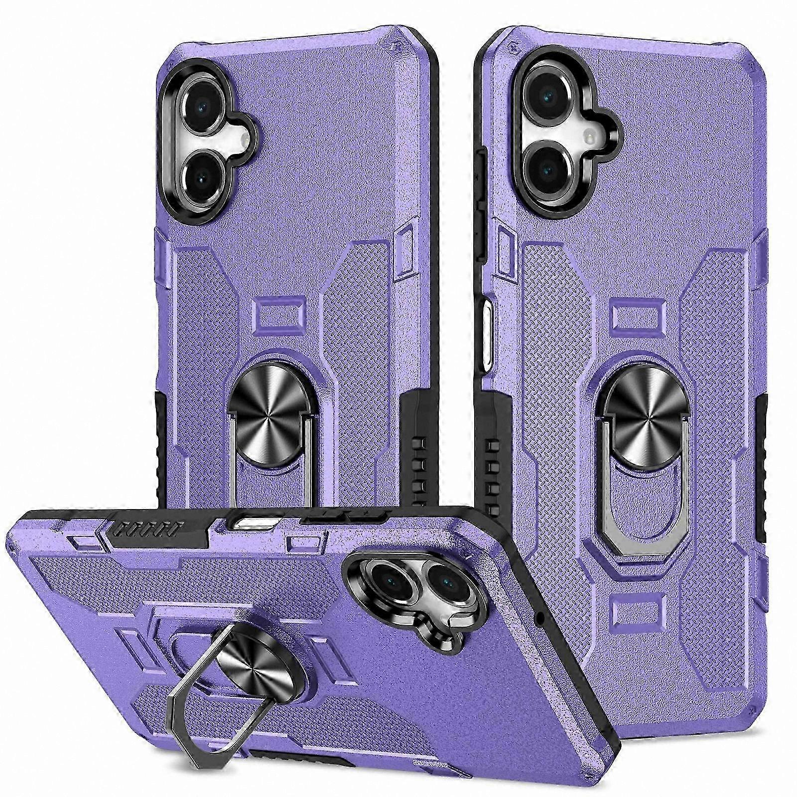 Hybrid Phone Case with Ring Holder and Armor Protection