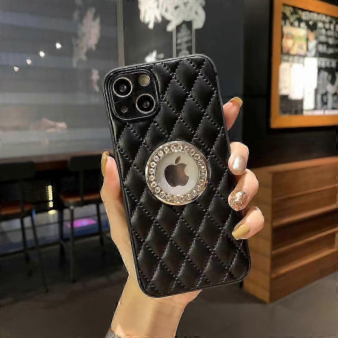 Small fragrant diamond pattern for iPhone 15 14 13 Pro Max hollow r...