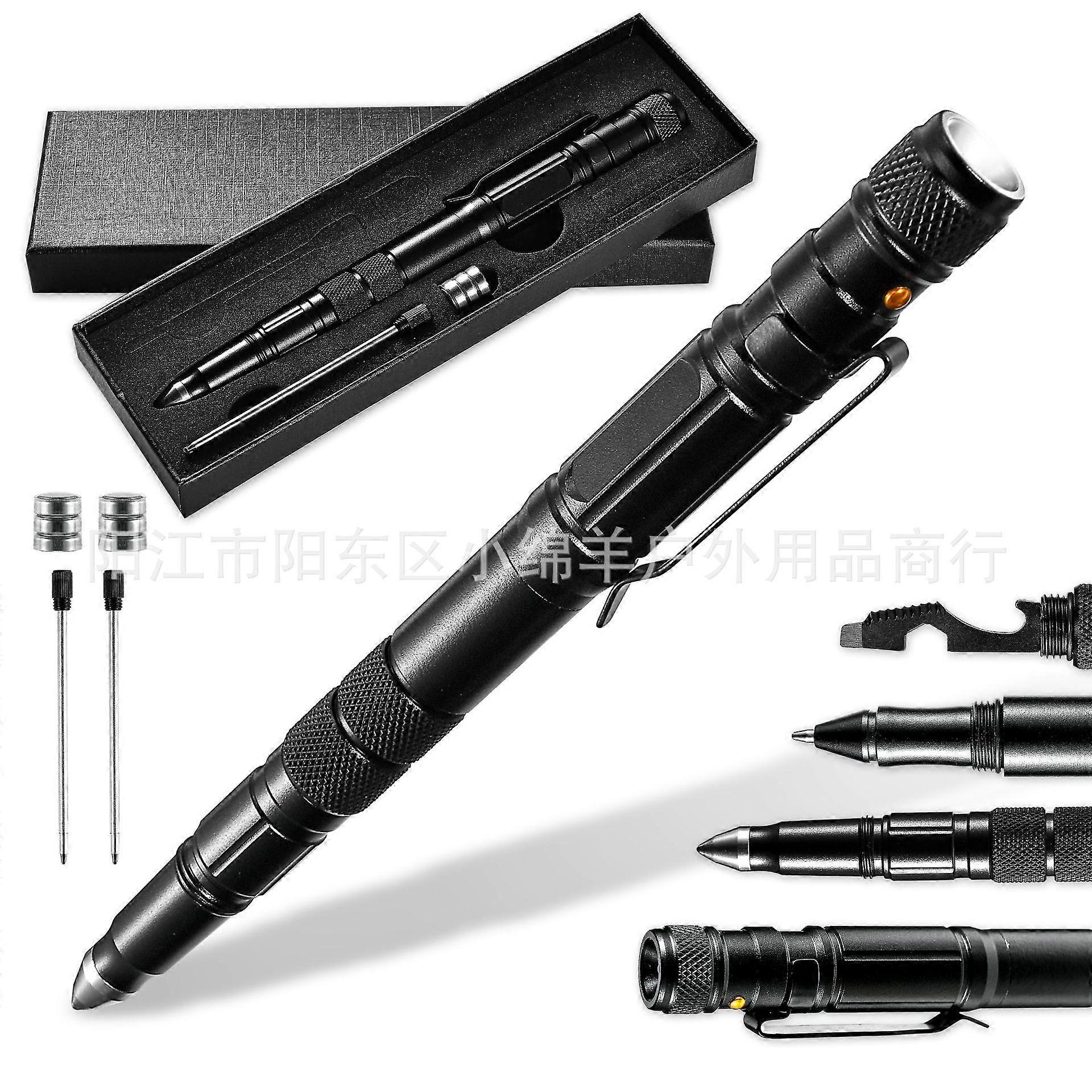 Ballpoint pen tactical pen with LED, (1-piece)