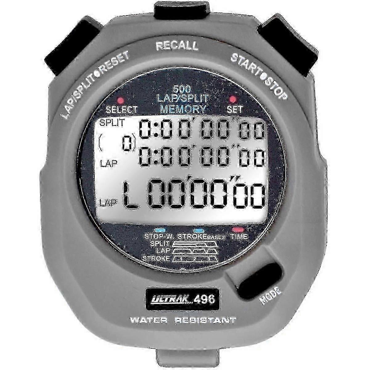 496 - 500 Lap Dual Split Memory Stopwatch