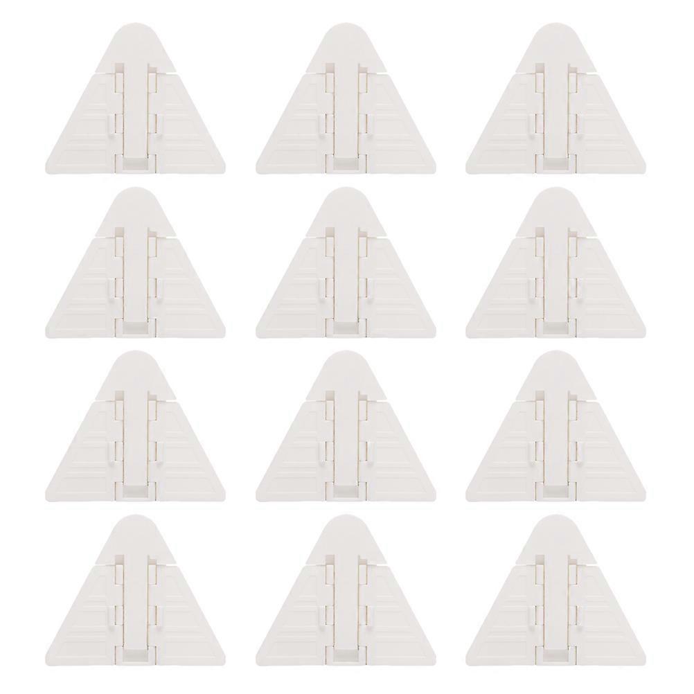 Child Safety Lock for Sliding Doors White Plastic Easy to Use for Baby Suitable for Doors and Windows 12Pcs