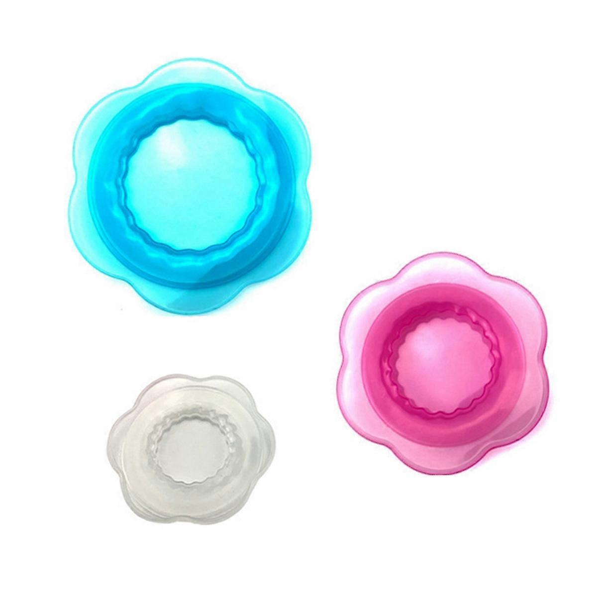Reusable Silicone Food Storage Cover, Multi-Color Stretch Sealing Cover, 3-Piece Set of All Sizes are Suitable.