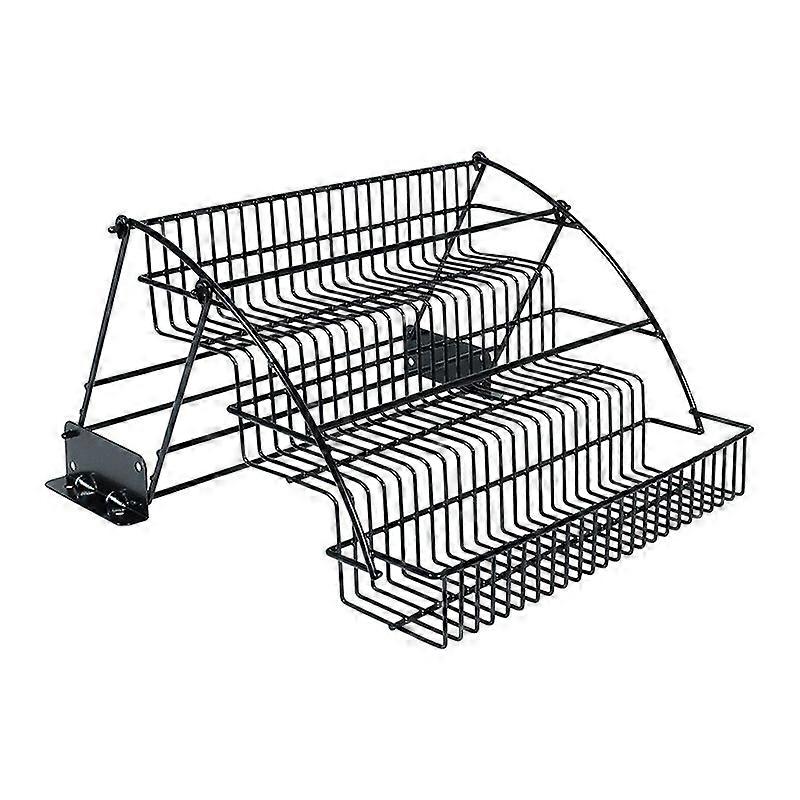 Metal 3-Tier Pull Down Spice Rack - Easy Reach Retractable Large Capacity Kitchen Storage Shelf Org
