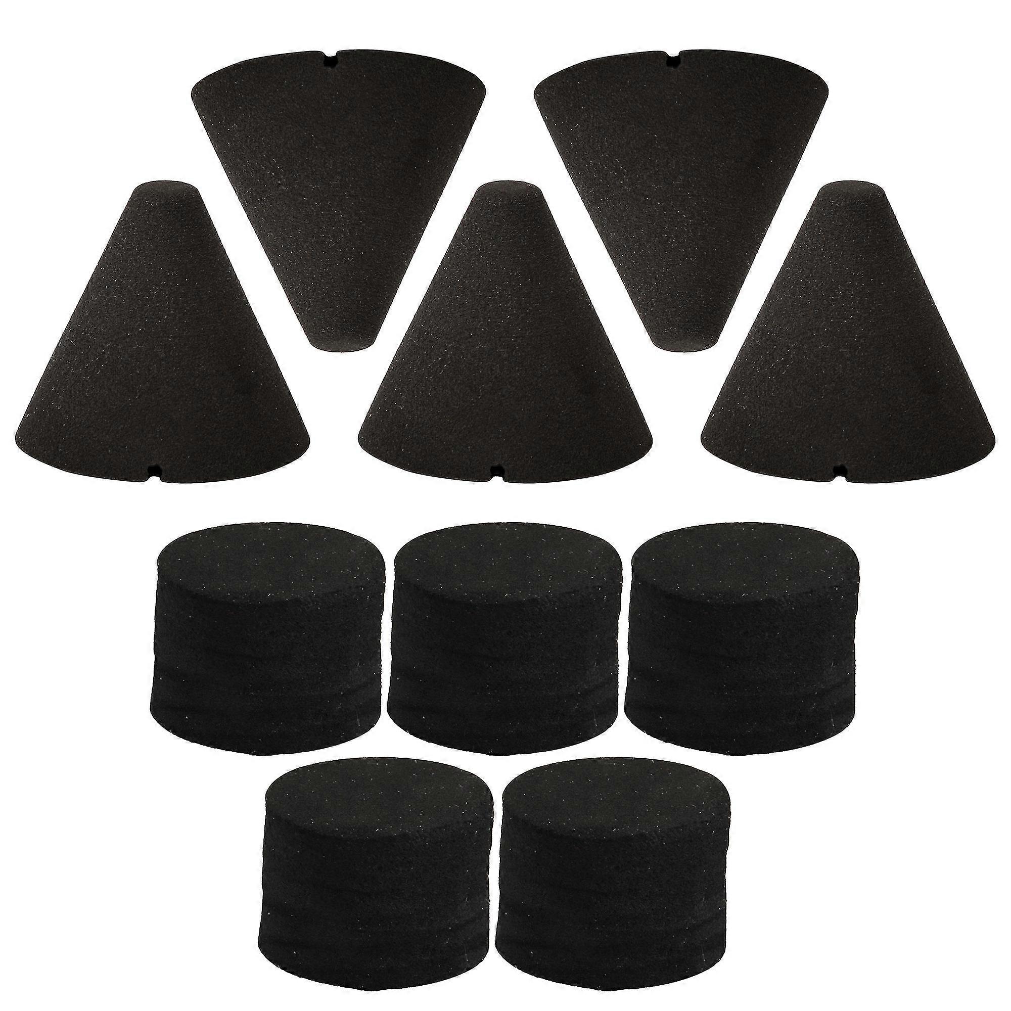 2025 10Pcs Electronic Drum Piezo Trigger Foam Cone & Cylinder Pad Replacement
