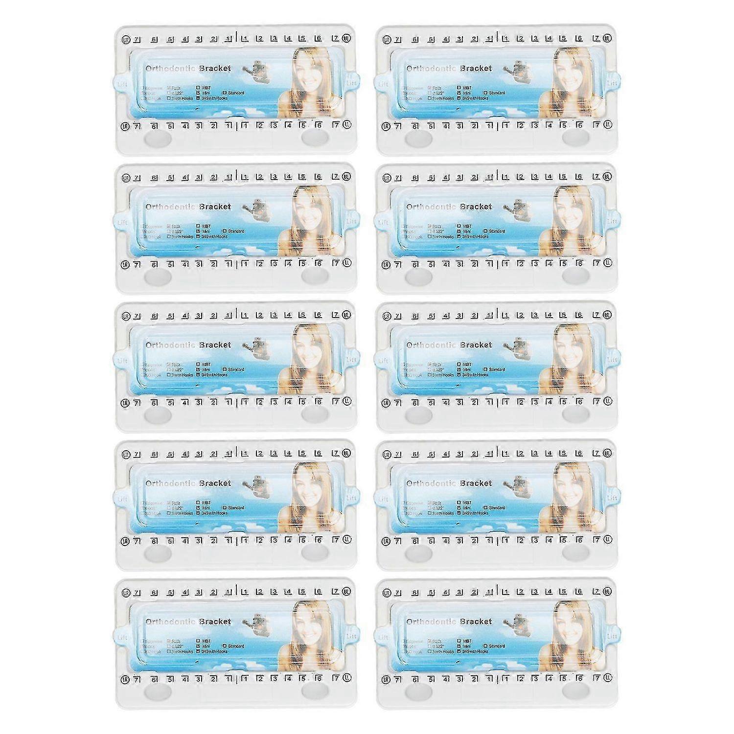 2025 Latest Model 200pcs Teeth Brackets Braces 0.018inch Bondable 345 Hooks To...