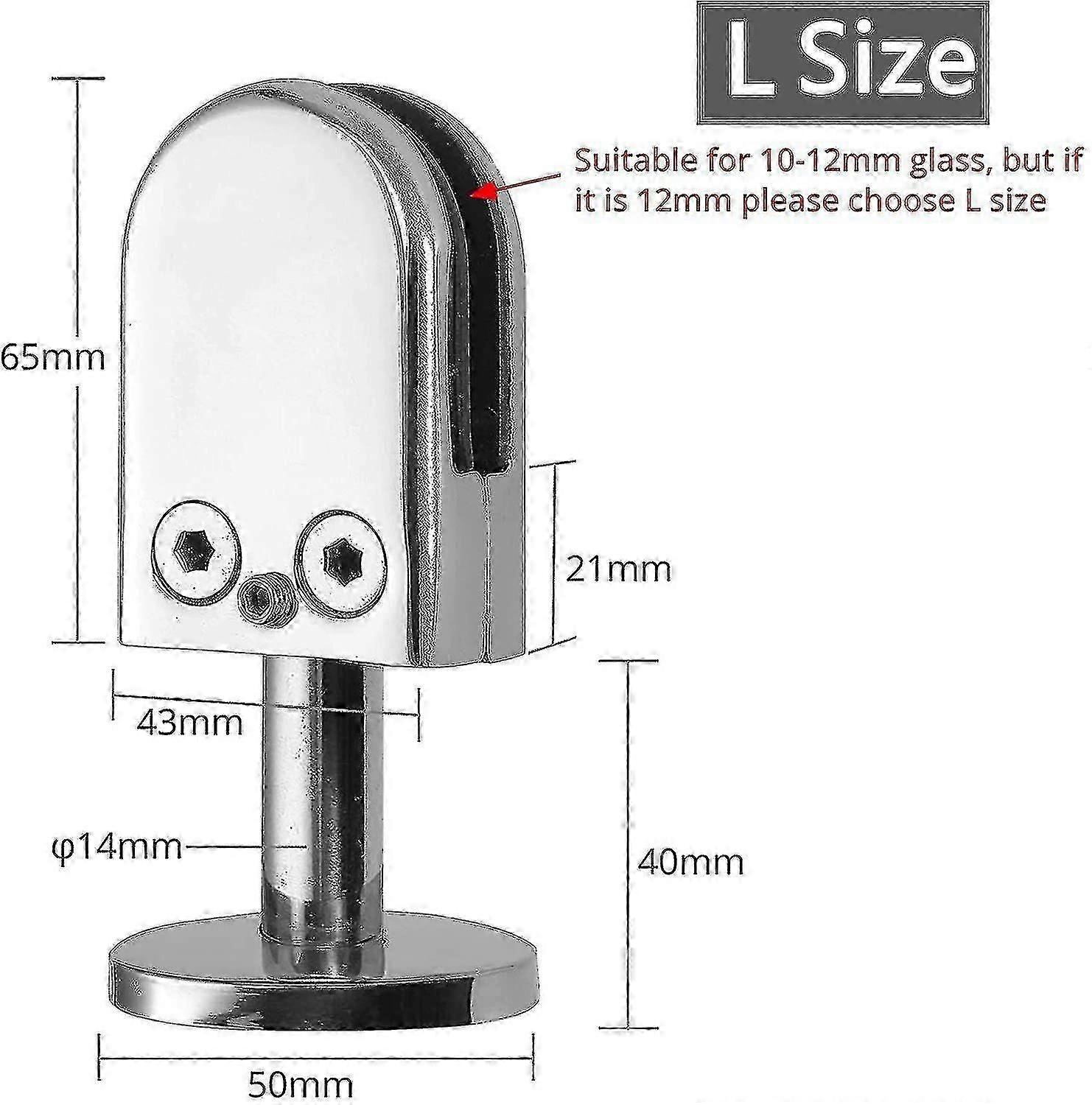 المشابك الزجاجية 4 أجهزة الكمبيوتر الشخصية 304 الفولاذ المقاوم للصدأ زجاج قوس قابل للتعديل زجاج كليب 12mm الزجاج الجرف المشبك حامل الألواح الزجاجية مع قضيب 40mm ليد الدرج