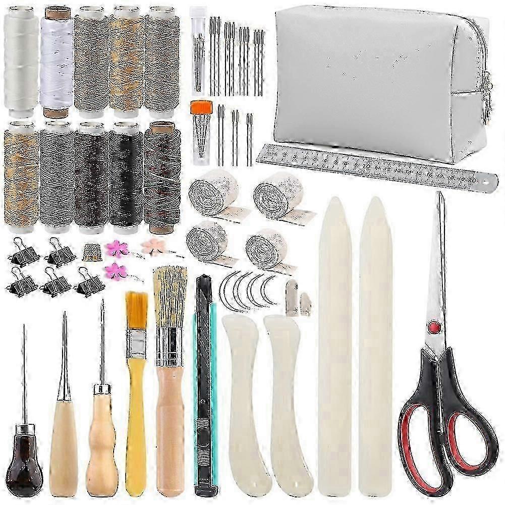 Beginner's Bookbinding Kit with 65 Pieces Including Bone Folder and Tools for Crafting Projects