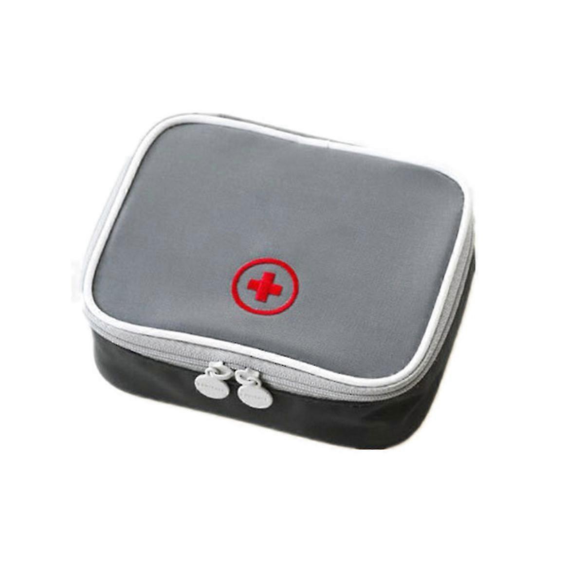 Multi-function Portable Emergency Medical Storage Bag Makeup Cosmetic Case (Grey) 2025