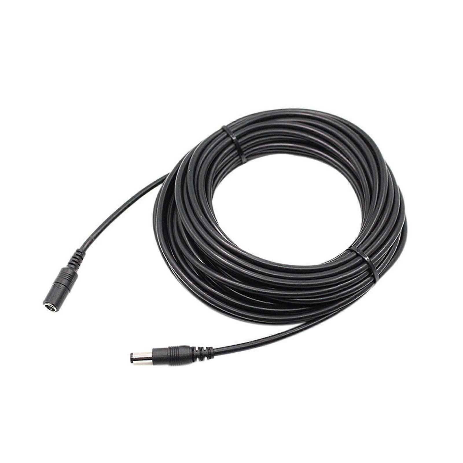 12V DC Extension Cord 5.5mmx2.1mm 1M to 20M Compatible with CCTV Camera Power Adapter LED Light Strip Black 8M