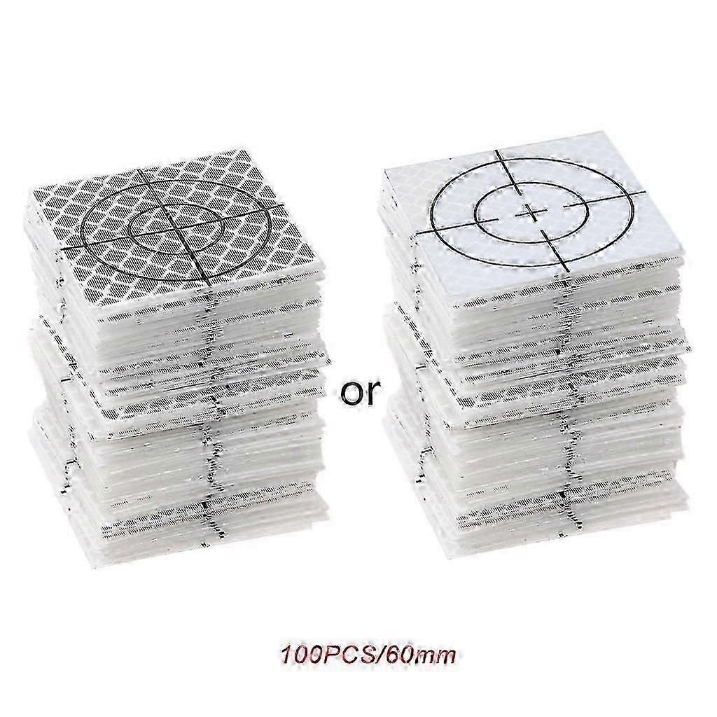 100 Pcs Reflector Sheet Reflective Tape Target Total Station-Good 2025