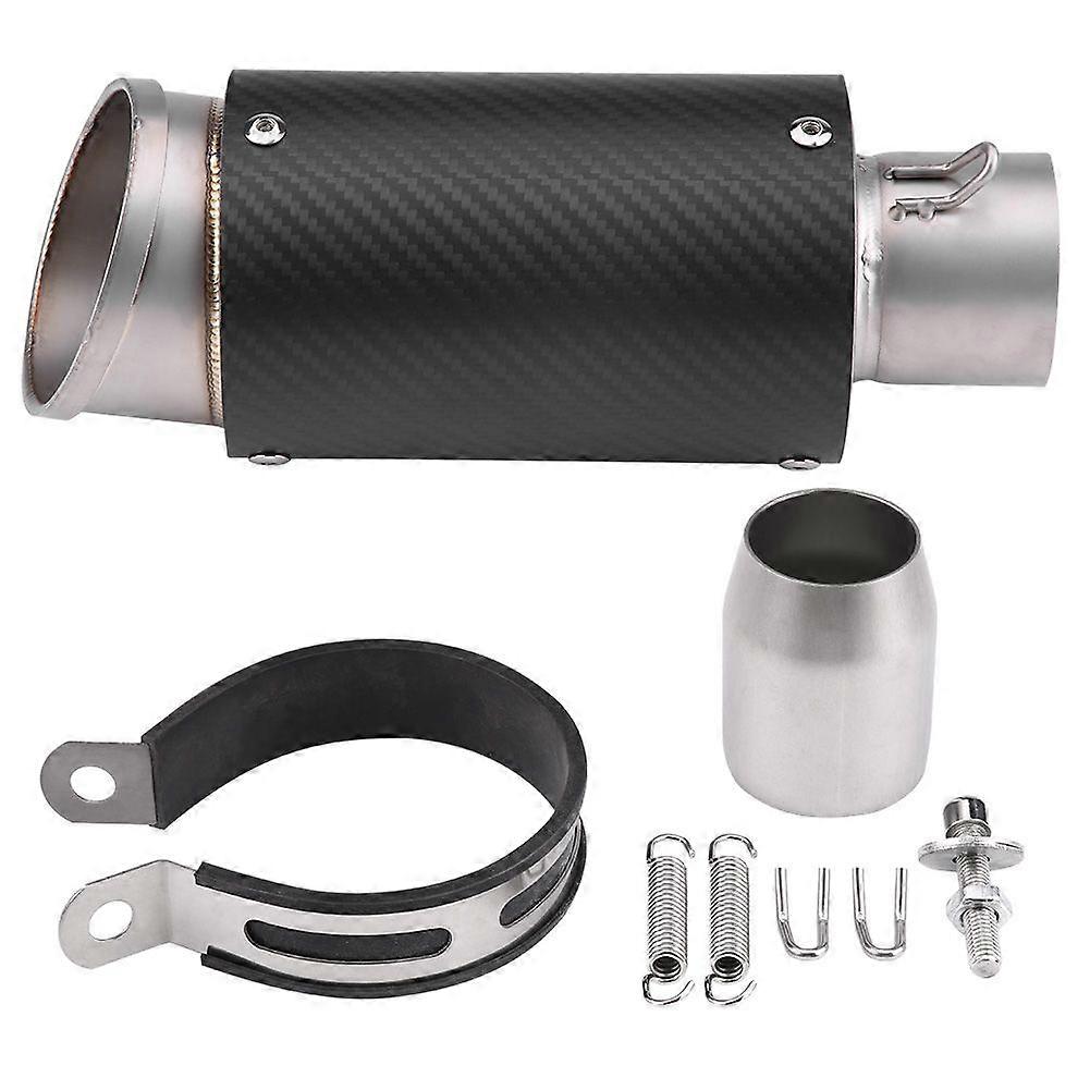 Carbon Fiber Stainless Steel Motorcycle Exhaust Tail Pipe Tip Tailpipe Universal