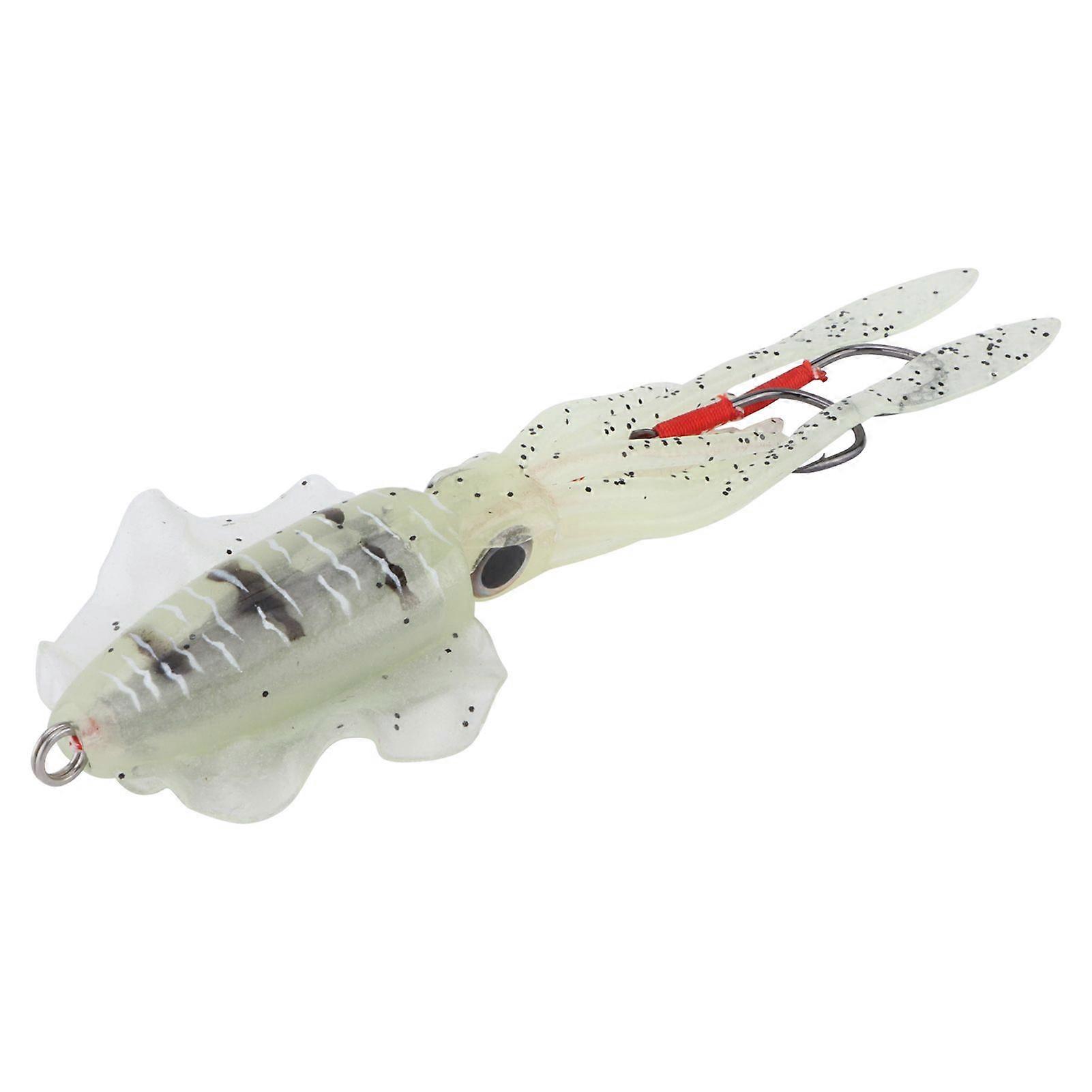Squid Fishing Lure for Sea Fishing Simulation Iron Hook Octopus Lure Simulation Bait(Nightluminous )