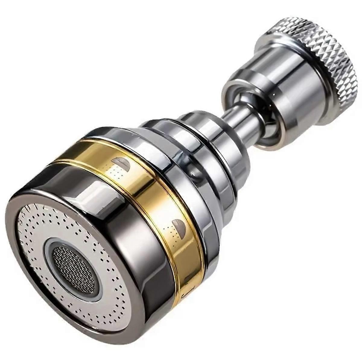 Kitchen 360 Rotatable Brass Faucet Aerator Extension Tube Splash Proof with Foam Maker Pressure Booster Water Spout