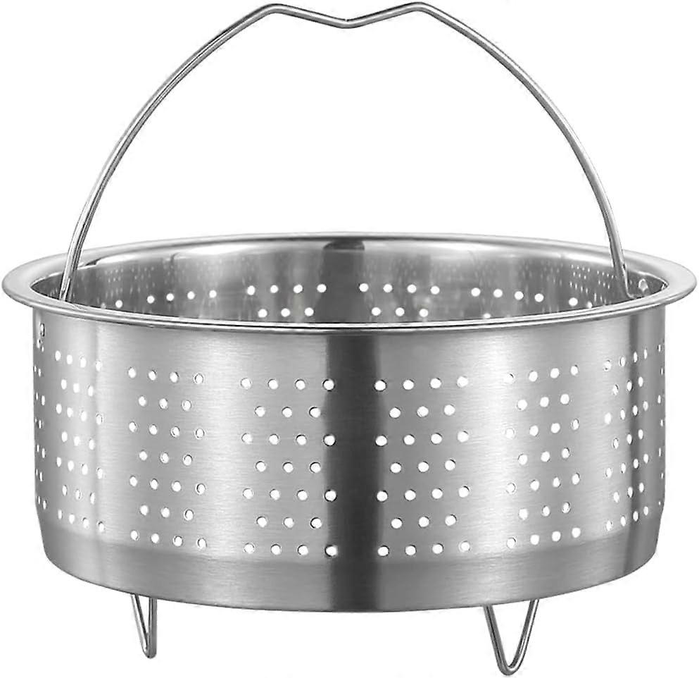 Stainless Steel Steamer Basket 20cm for Metal Steamer Insert with Handle Compatible with Rice Cooker Vegetables Fruit Colander Strainer for Dumpling