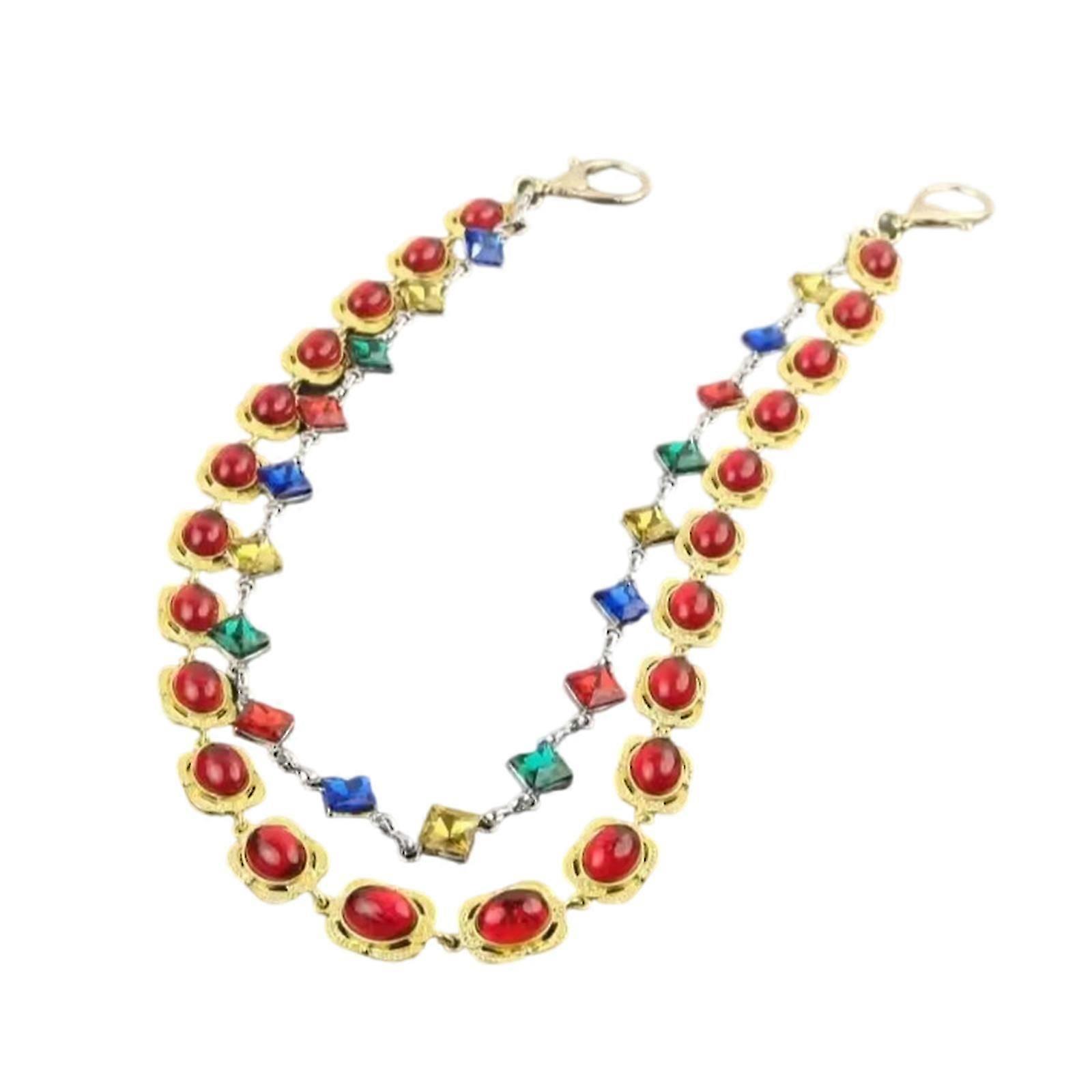 Lightweight Alloy Gemstones Waist Chain with Double Layer Stylish Belt Charm Ideal For Street Dance And Music Festivals