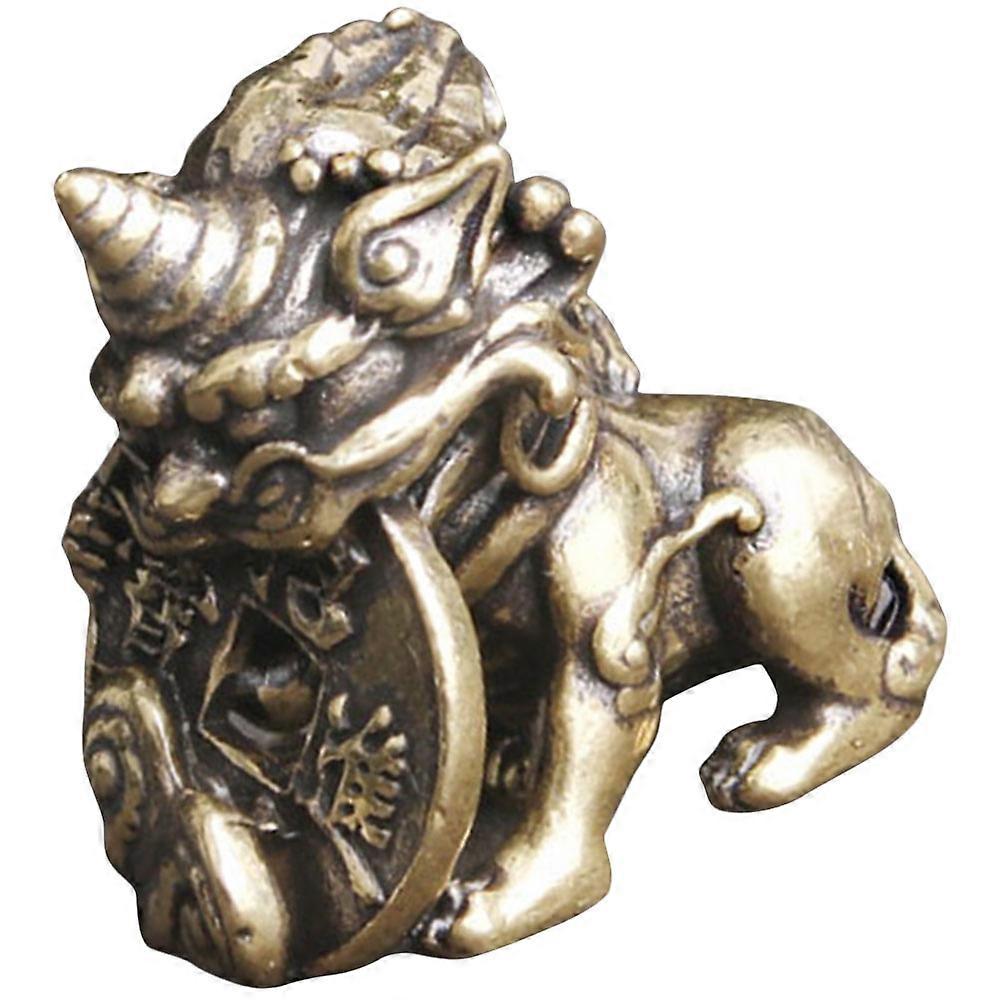 Brassware Decor Antique Auspicious Beast Models for Decor 3Pcs
