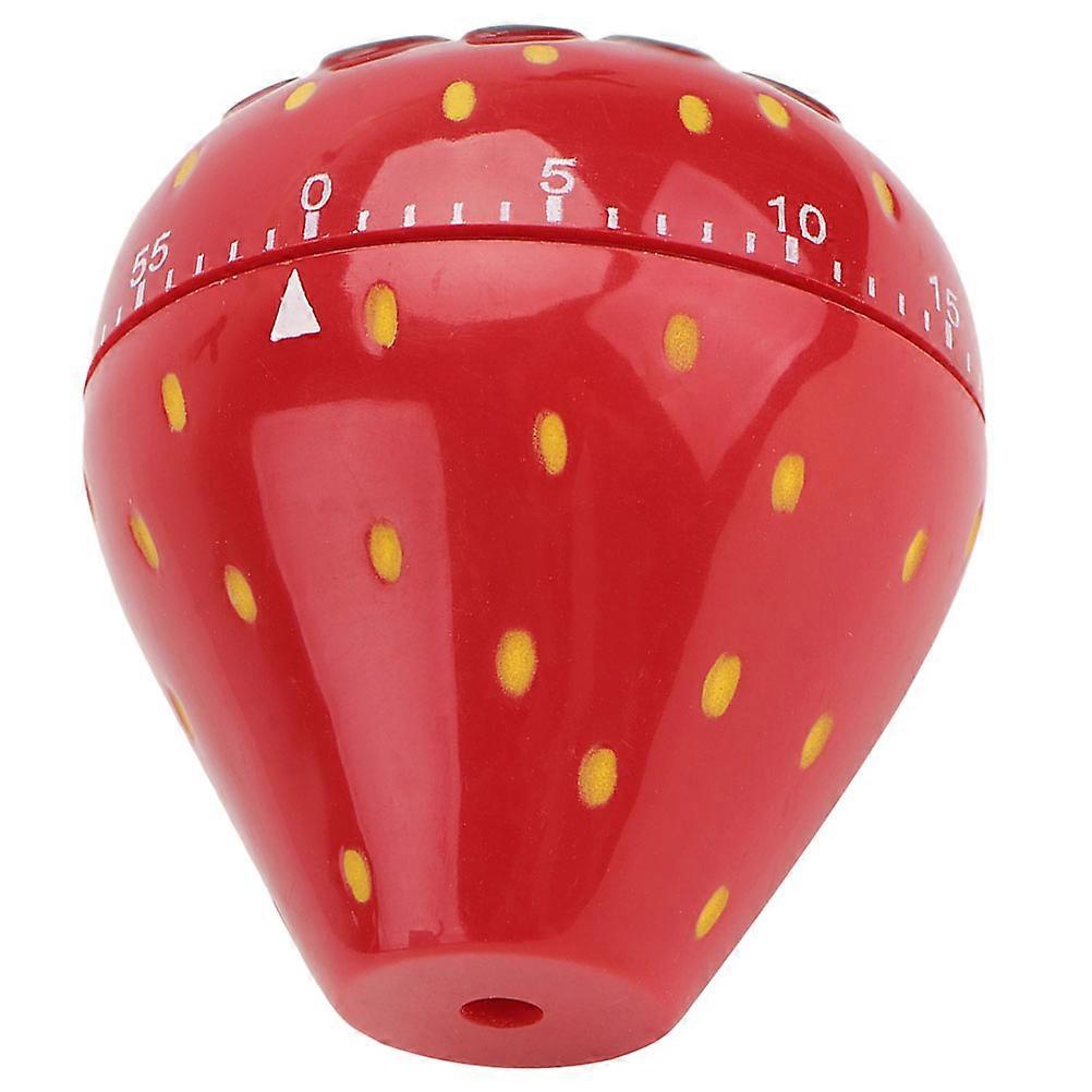 Mechanical Kitchen Timer Manual Countdown 3Pcs Strawberry Fruit Design