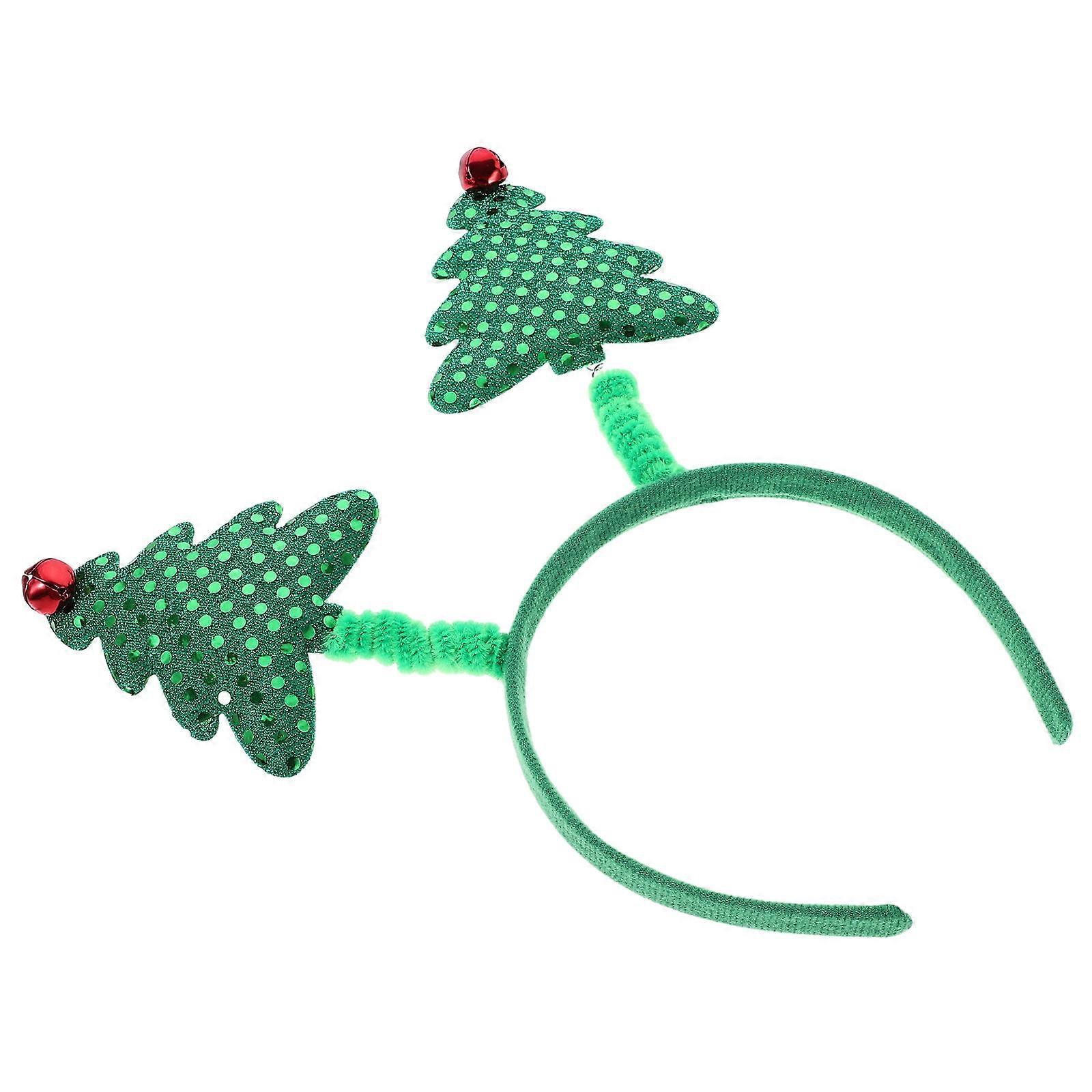 Christmas Headband Mini Xmas Tree Headband for Party with 4Pcs Set