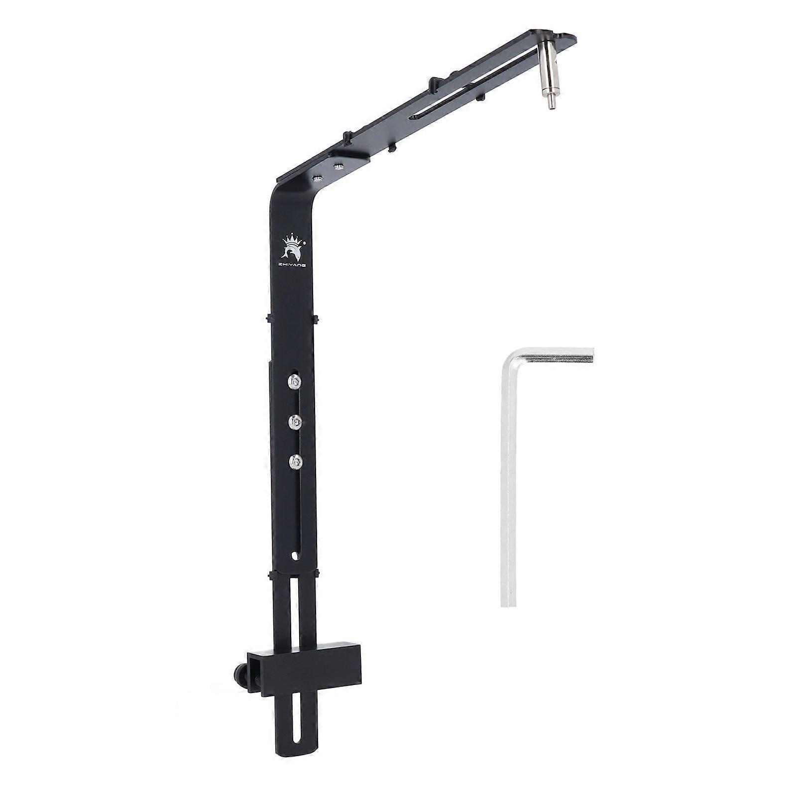 Fish Tank Light Bracket Aluminum Alloy Professional Adjustable Height Aquarium Light Stand Kit for Hanging Lamp Black