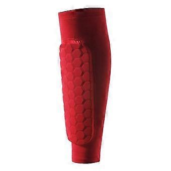 Ski Shin Guards Adults Calf Compression Sleeve Pad Pro Sports preparation Knee for Cycling Basketball Red M