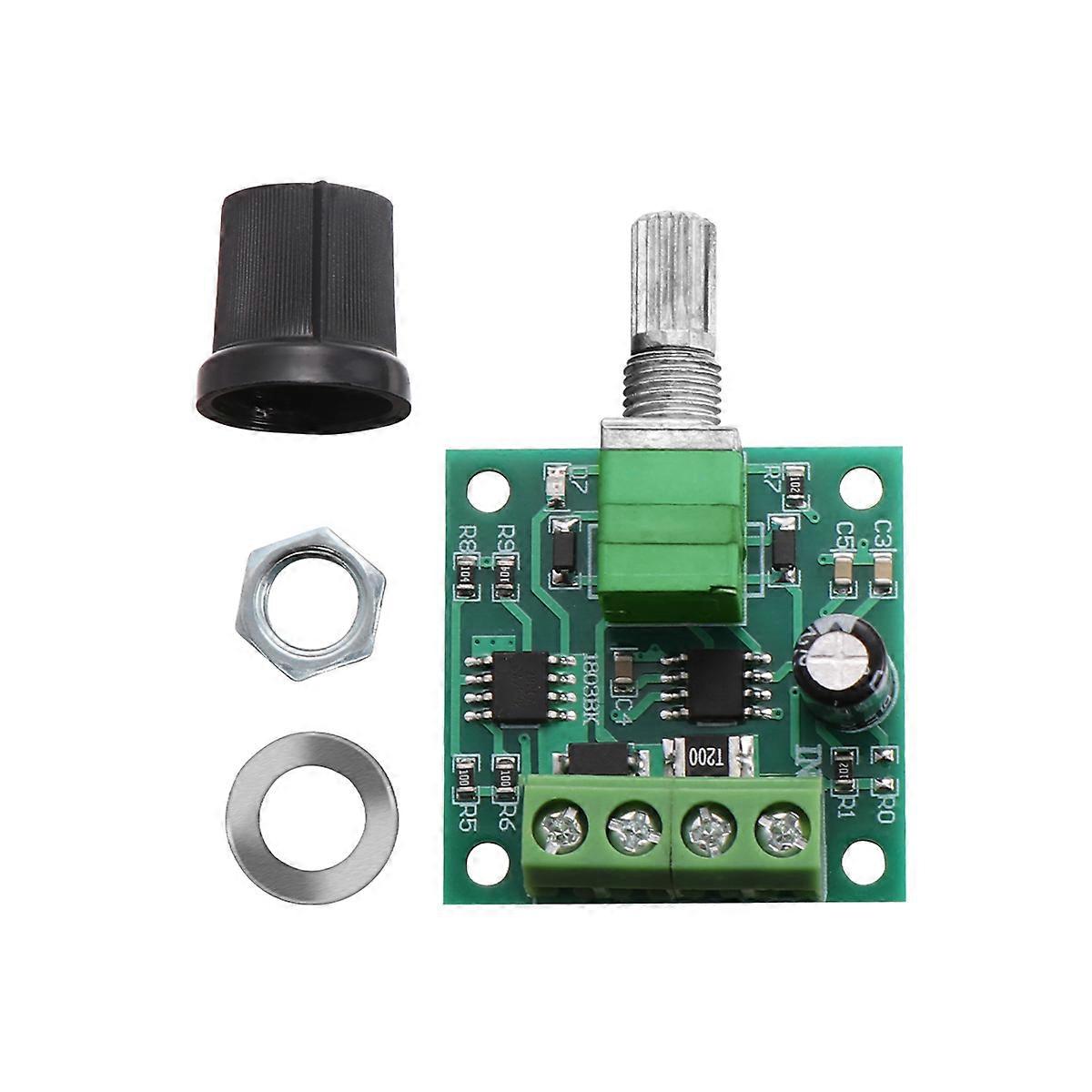 Dc Motor Speed Controller Board Pwm Motor Controller for Technicians Industrial Use Dark Green Material 1Pcs