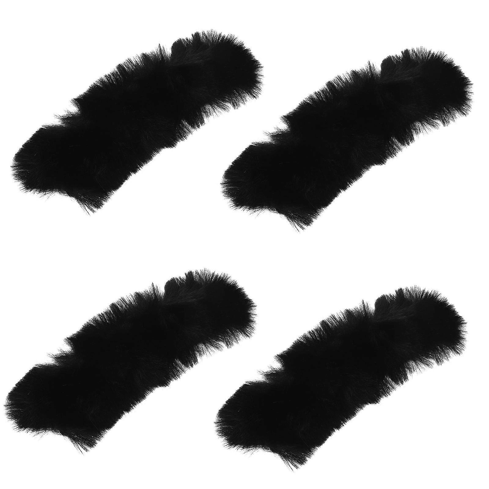 Black Detachable Plush Heel Strap for Winter Warmth 20Pcs Set